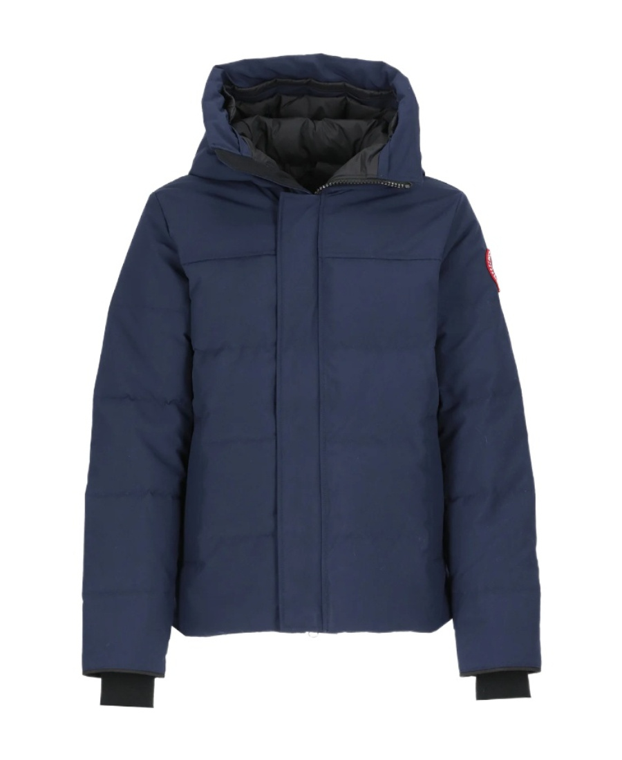 Canada Goose Hooded Parka With Zip Pockets And Cuffs In Black