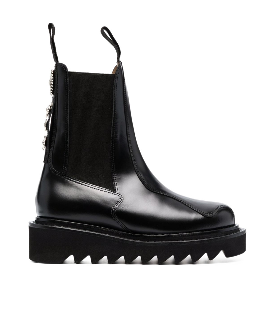 Shop Toga Ridged Sole Ankle Boots In Black