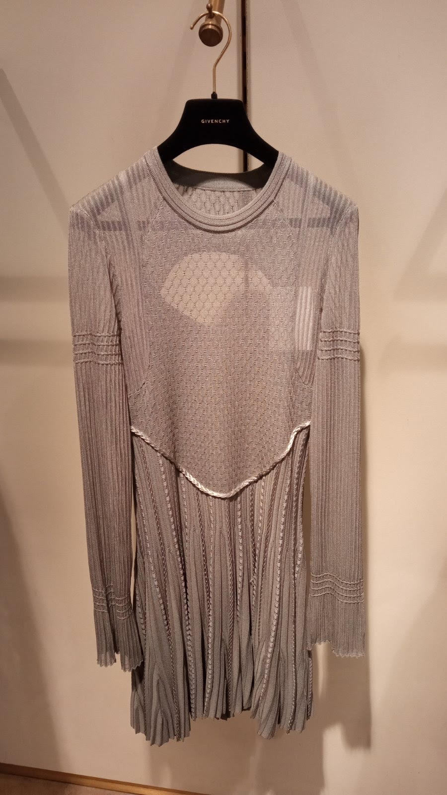 Givenchy Long Sleeved Dress In Gray