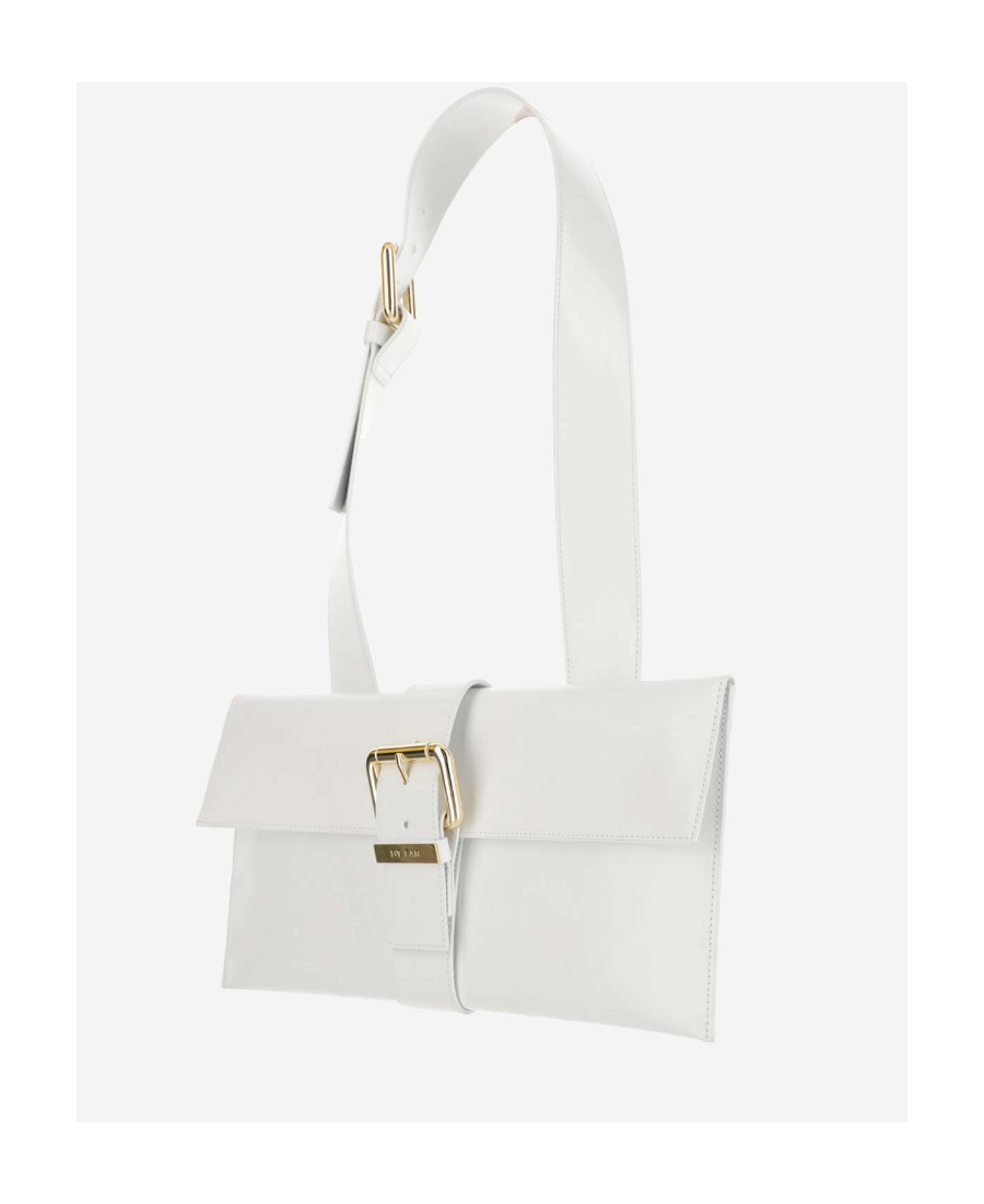 By Far Carol Buckle-embellished Shoulder Bag In White