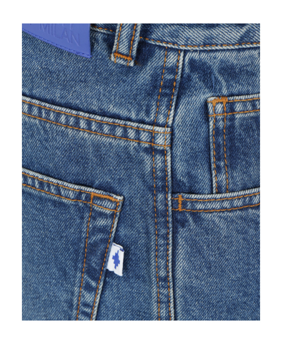 Marcelo Burlon County Of Milan Dark-wash Straight-leg Jeans In Blue