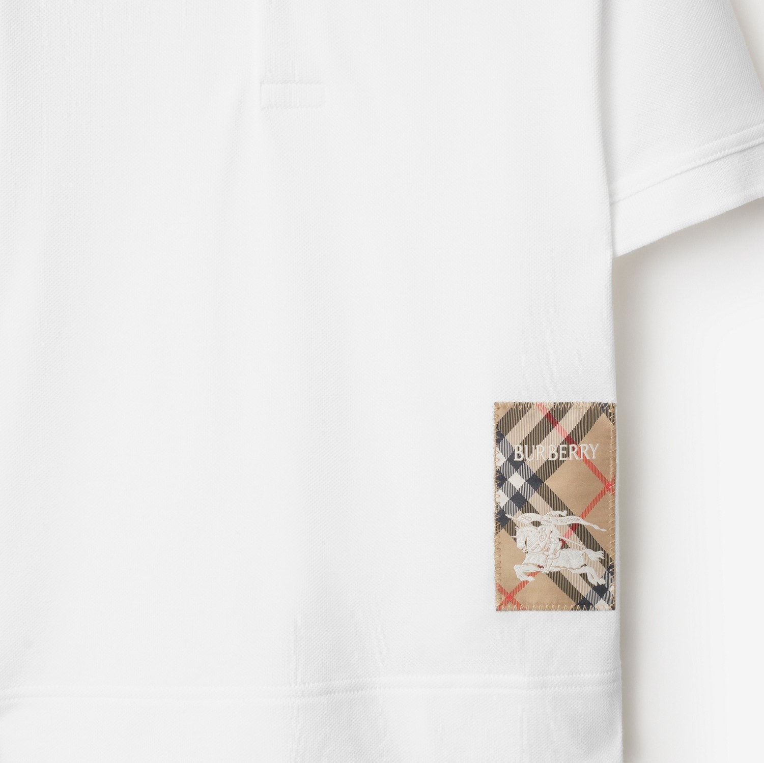 BURBERRY BURBERRY KIDS CHECKED LOGO PATCH POLO SHIRT