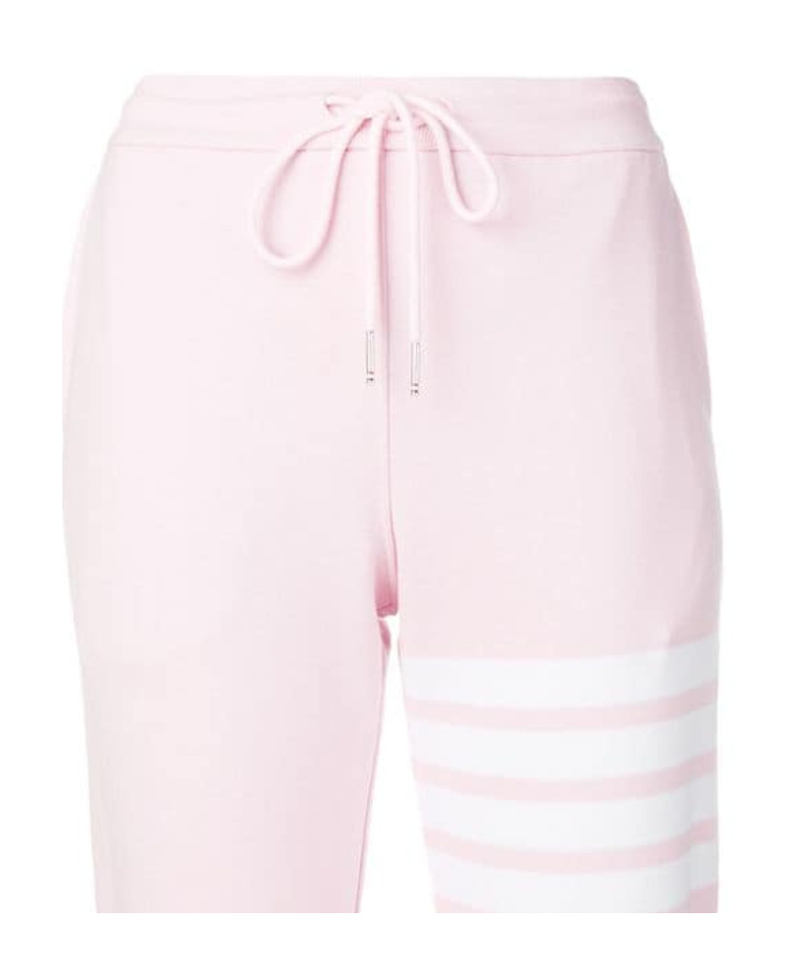 Thom Browne Engineered 4-bar Loopback Sweatpants In Pink