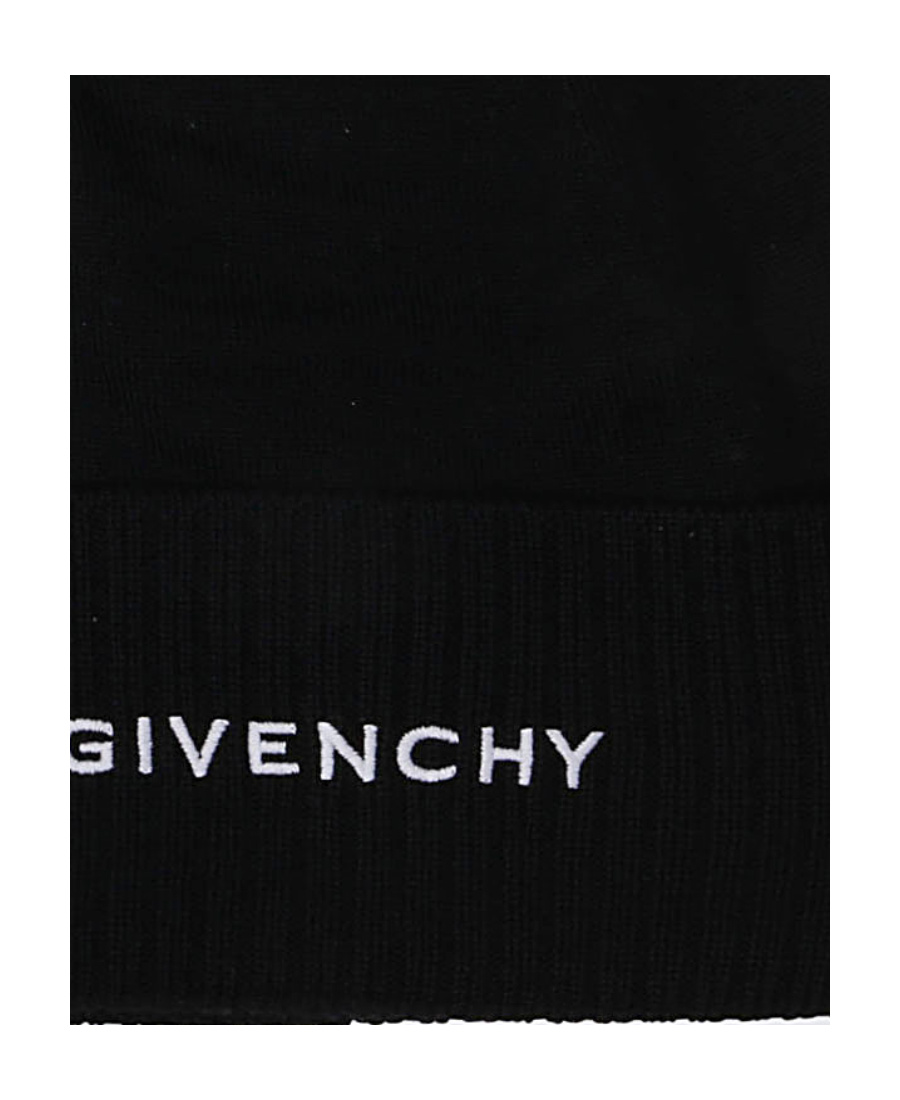 Givenchy Logo-motif Knitted Beanie In Black