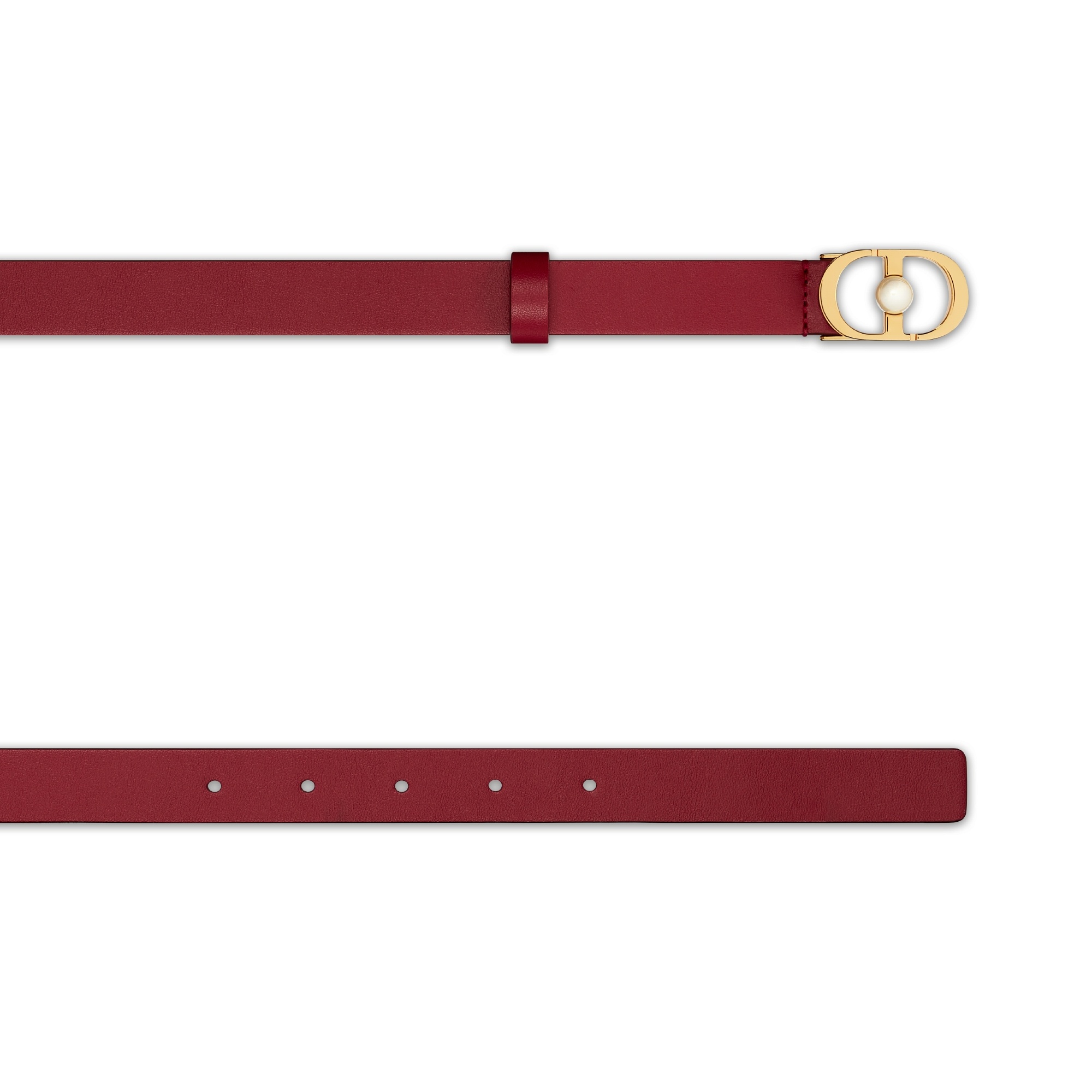 Dior 30 Montaigne Jolie Belt In Cherry Red