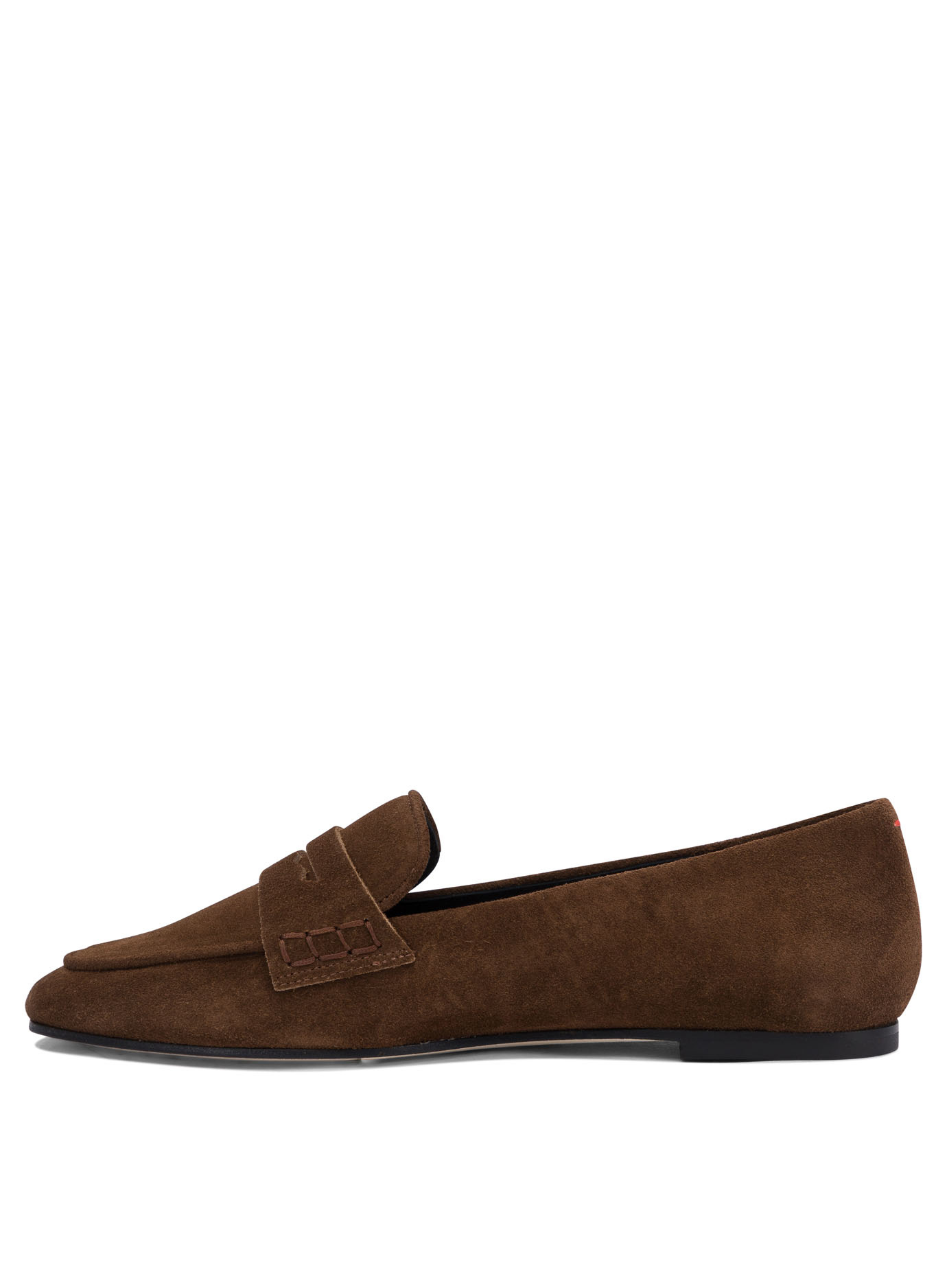 Aeyde Round Head Loafer Shoes In Brown