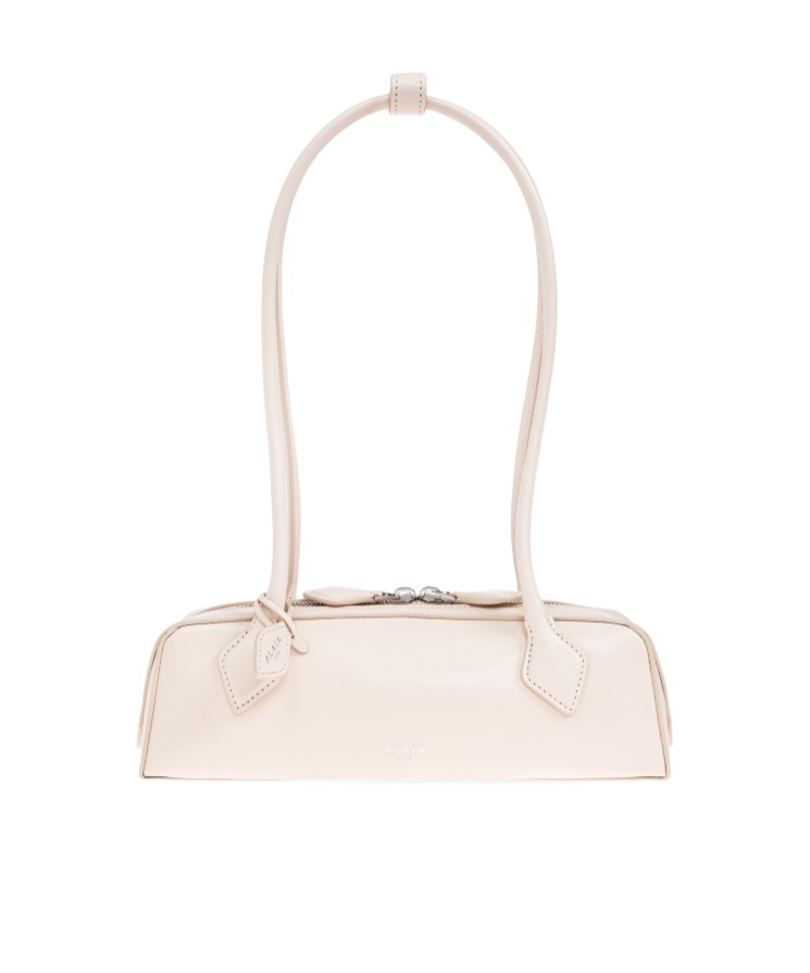 Alaïa Alaia Ivoire Le Teckel Small Leather Shoulder Bag In White
