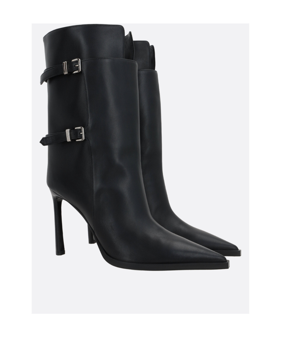 Sergio Rossi Sr Thalestris 95mm Leather Boots In Black