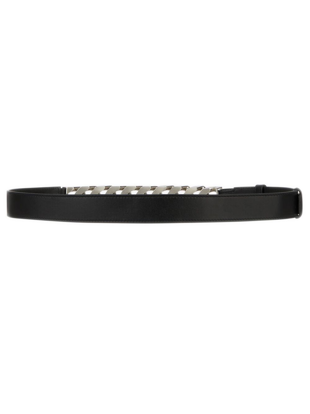 Givenchy Chain-trimmed Leather Belt In Black