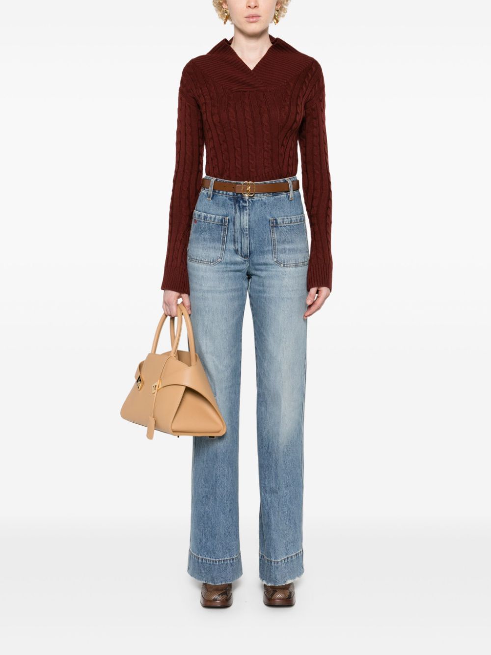 Shop Victoria Beckham Multi-pocket Jeans In Blue