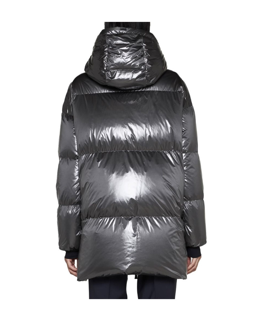 Herno Laminar Shiny Fabric Down Jacket In Gray