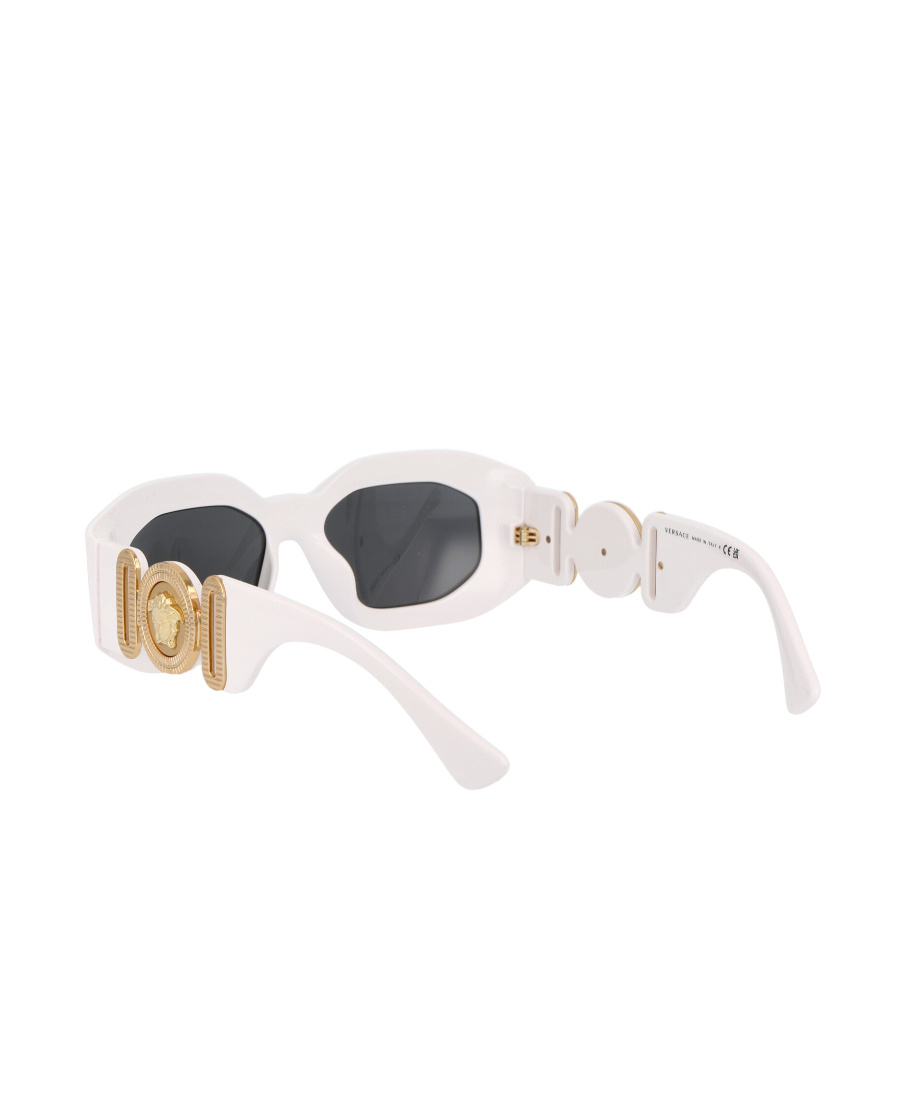 Versace Eyewear Rectangular Frame Sunglasses In White