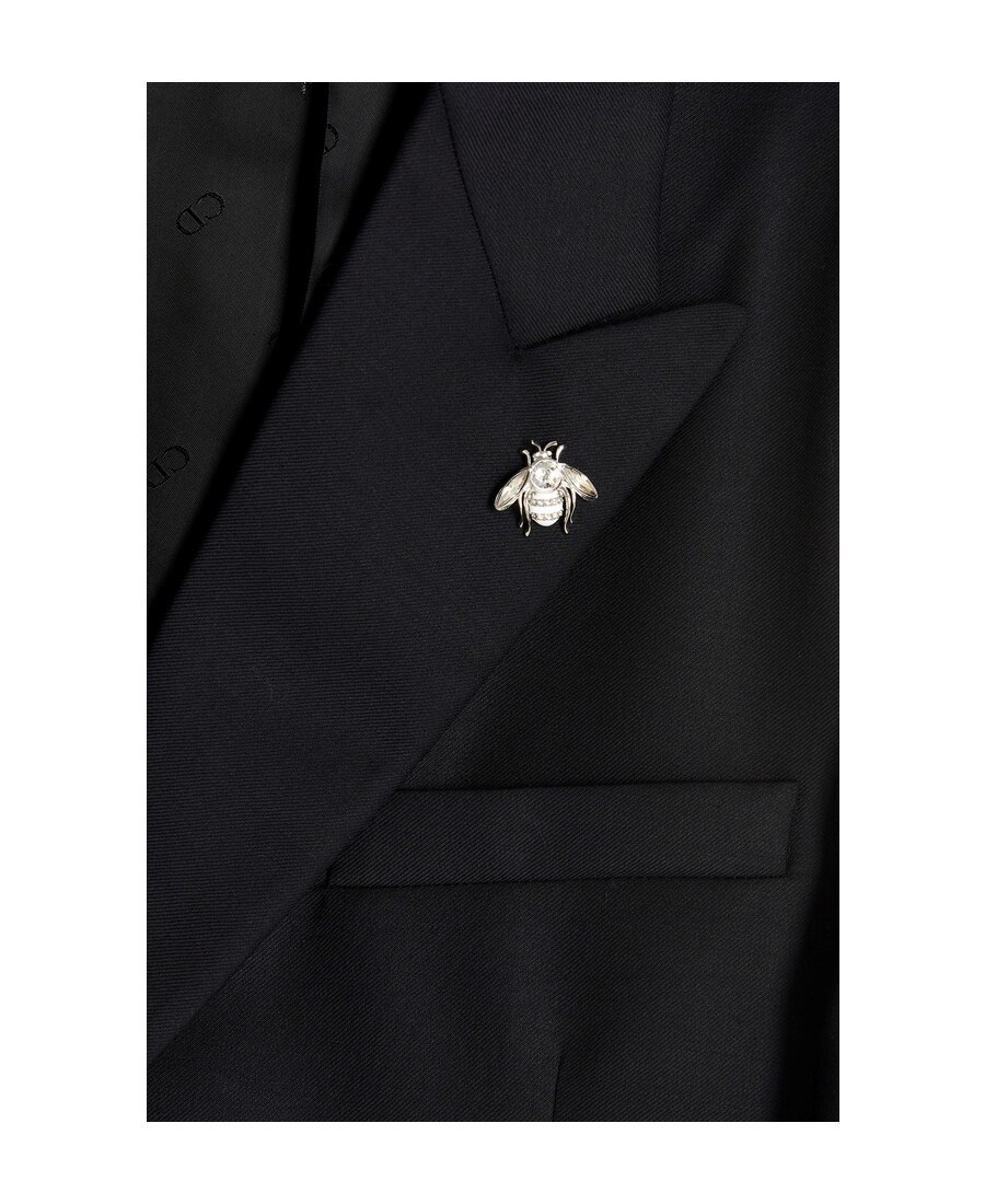 Dior Bee Decorated Suit Jacket In Black