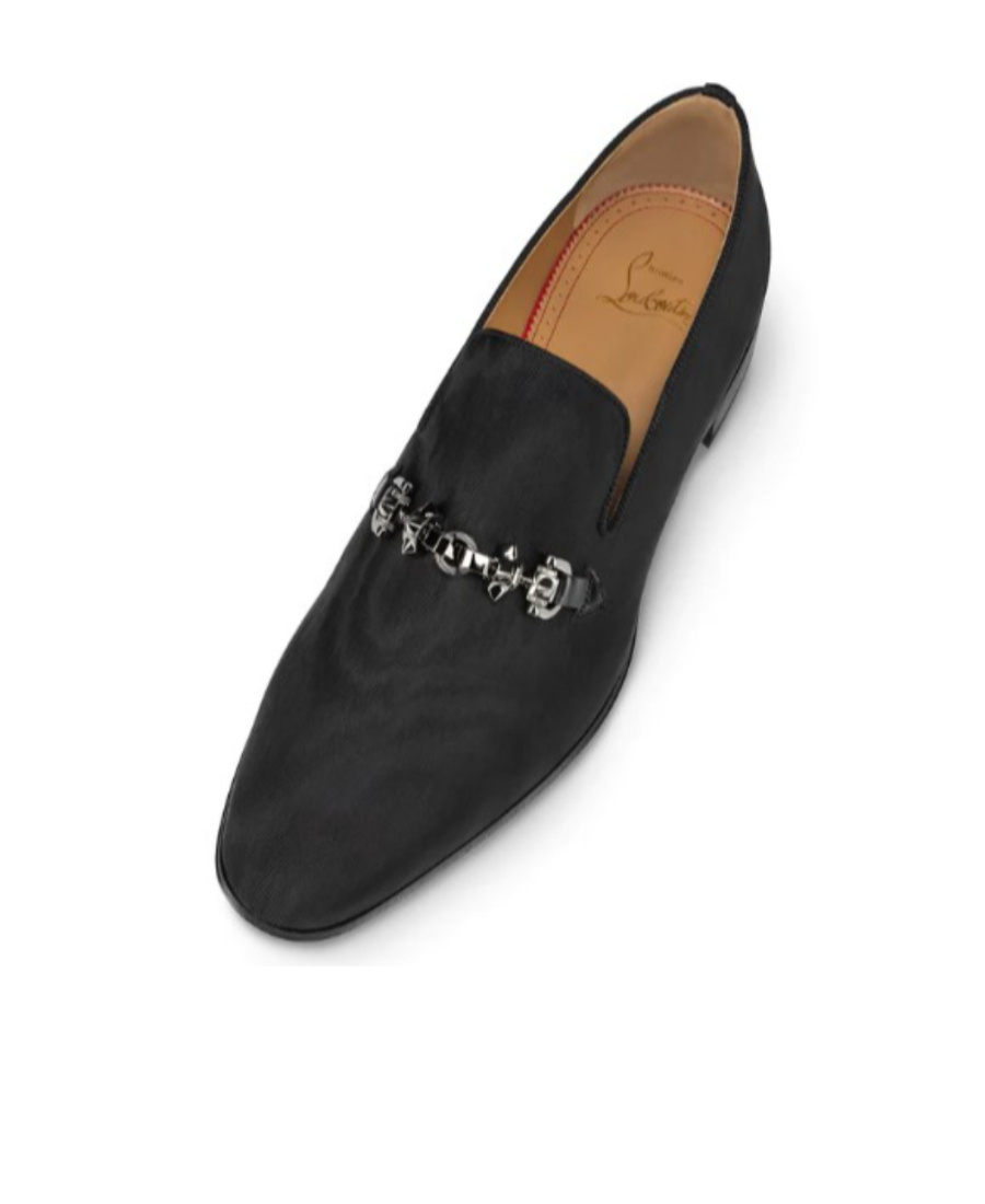 Christian Louboutin Equiswing Almond-toe Loafers In Black