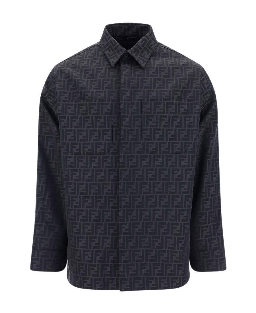 Fendi Go-to Monogram Blouson Jacket In Black