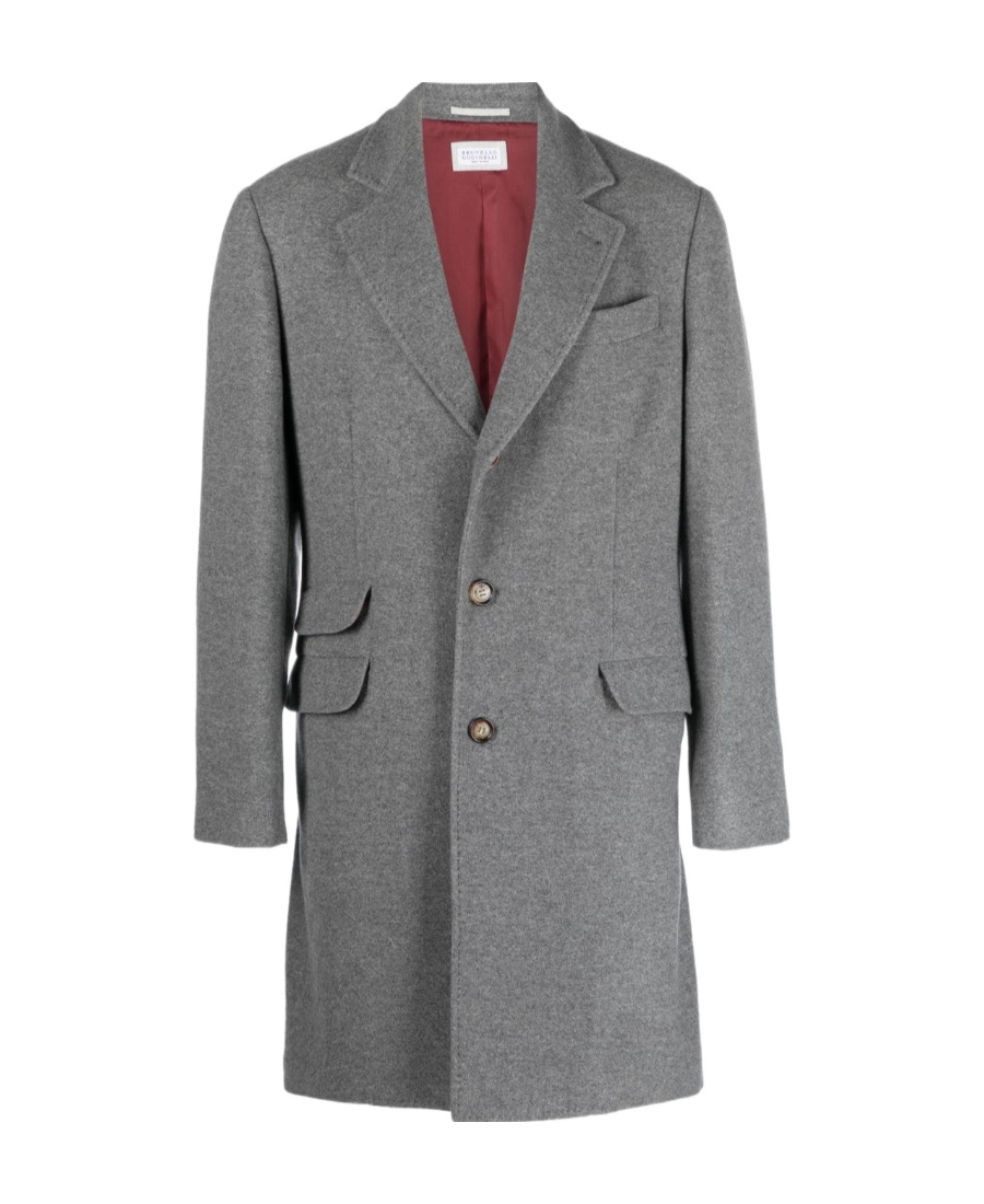 Brunello Cucinelli Coat In Gray