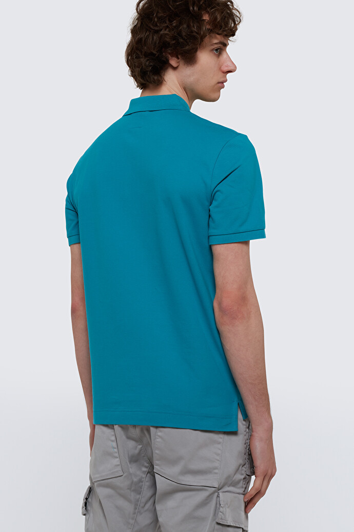 C.p. Company Short-sleeved Polo Shirt In Blue