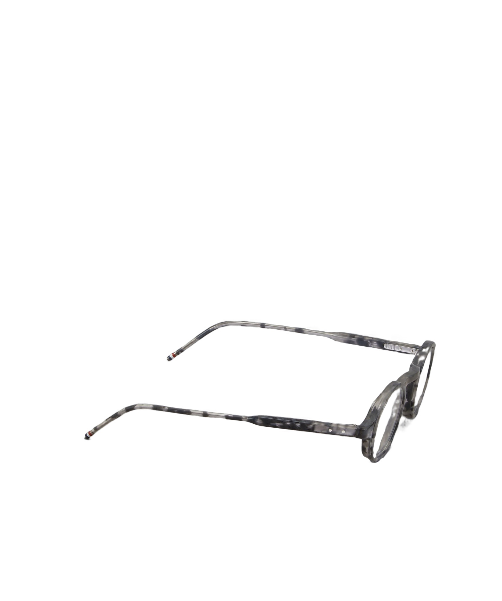 Thom Browne Marbled Round-frame Glasses In Black