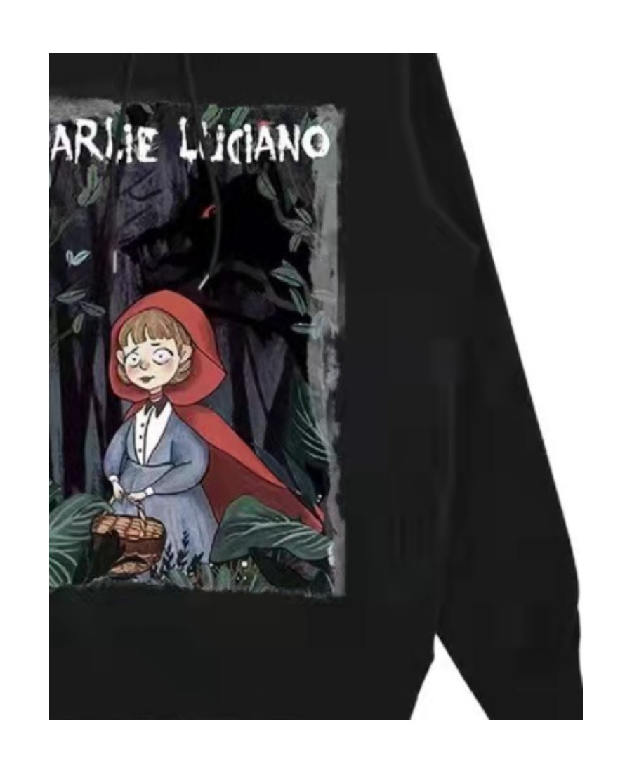 Charlie Luciano Black Hooded Hoodie In Black