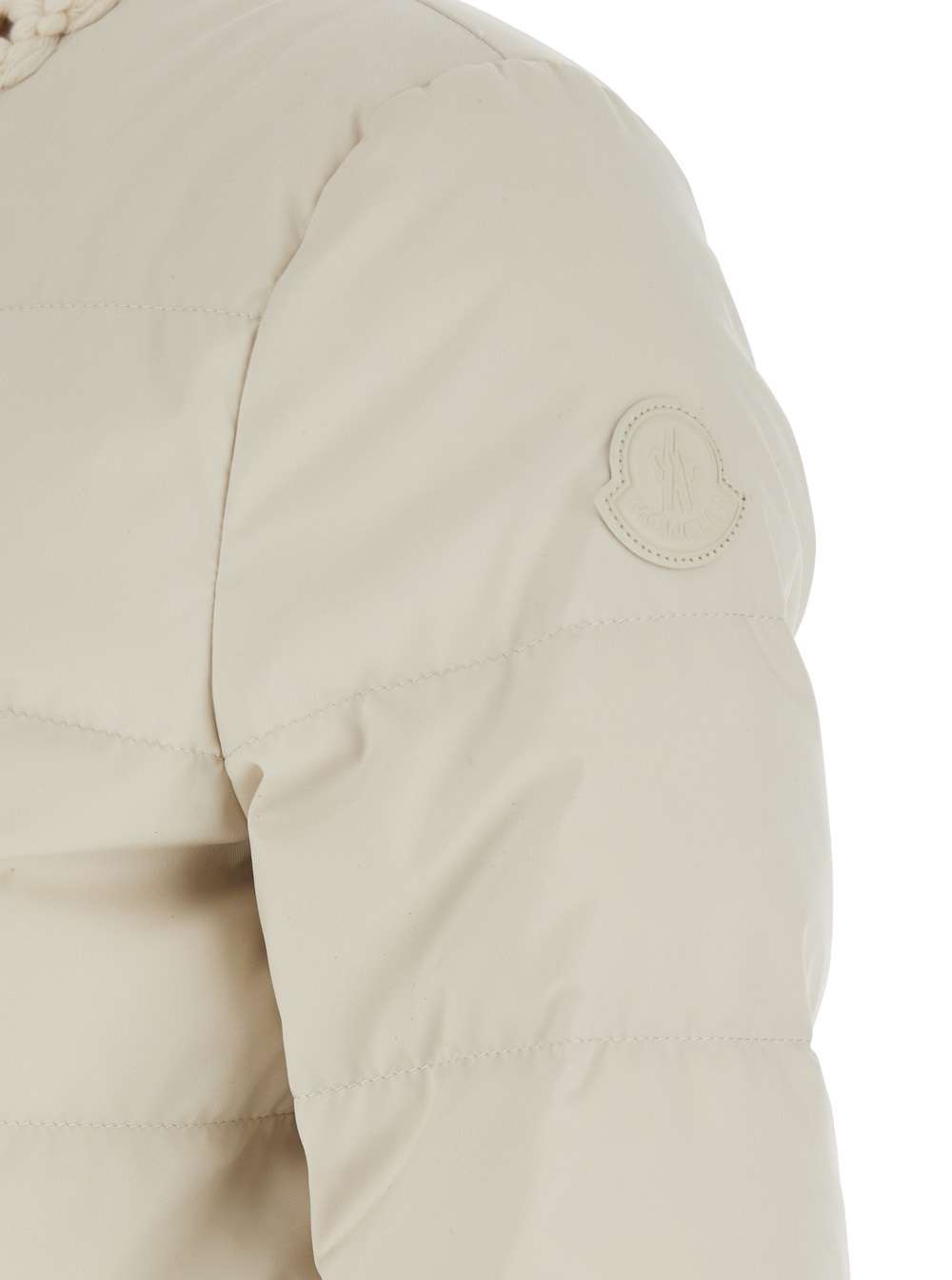 Moncler Long-sleeved Cotton Jacket In Neutral