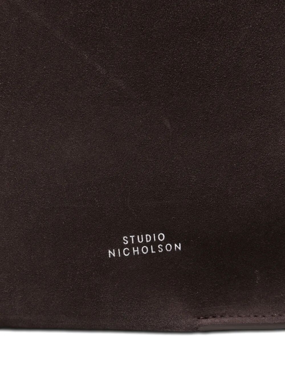 Studio Nicholson Suede Shoulder Bag In Brown