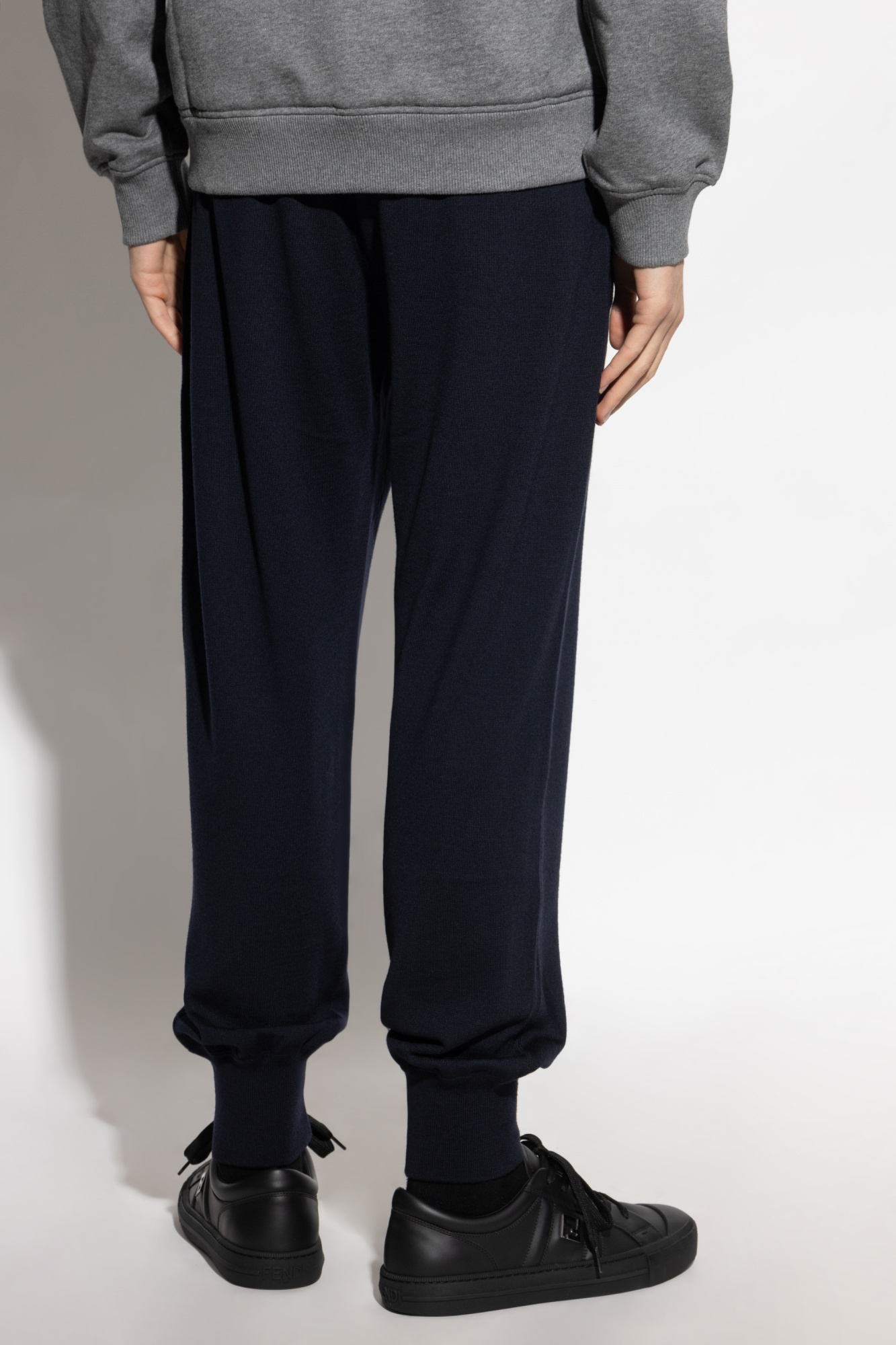 Dolce & Gabbana Elastic Waist Track Pants In Black