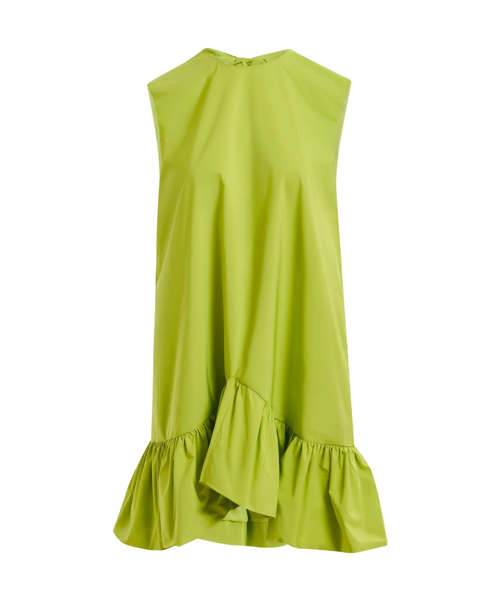 Essentiel Antwerp Hibernate Ruffle Mini Dress Citronella In Green