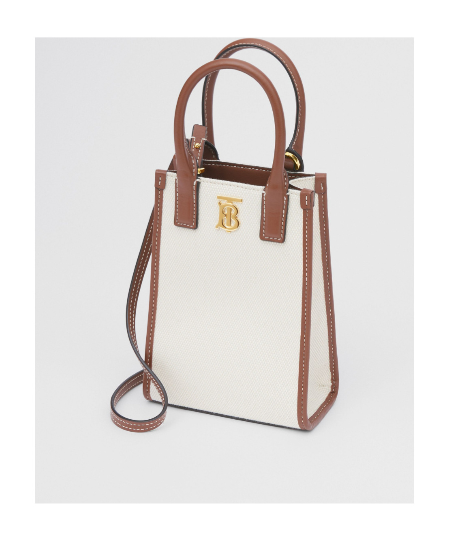 Burberry Tb Phone Tote Bag In White