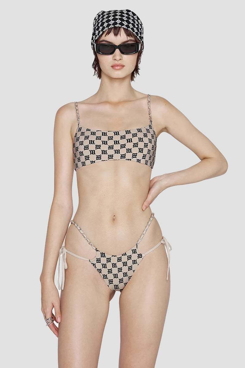 Shop Misbhv Monogram-pattern Bikini Bottoms In Multicolor