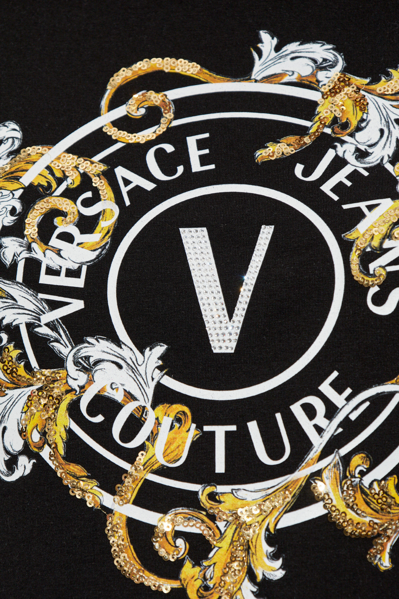 Versace Jeans Logo-print T-shirt In Black