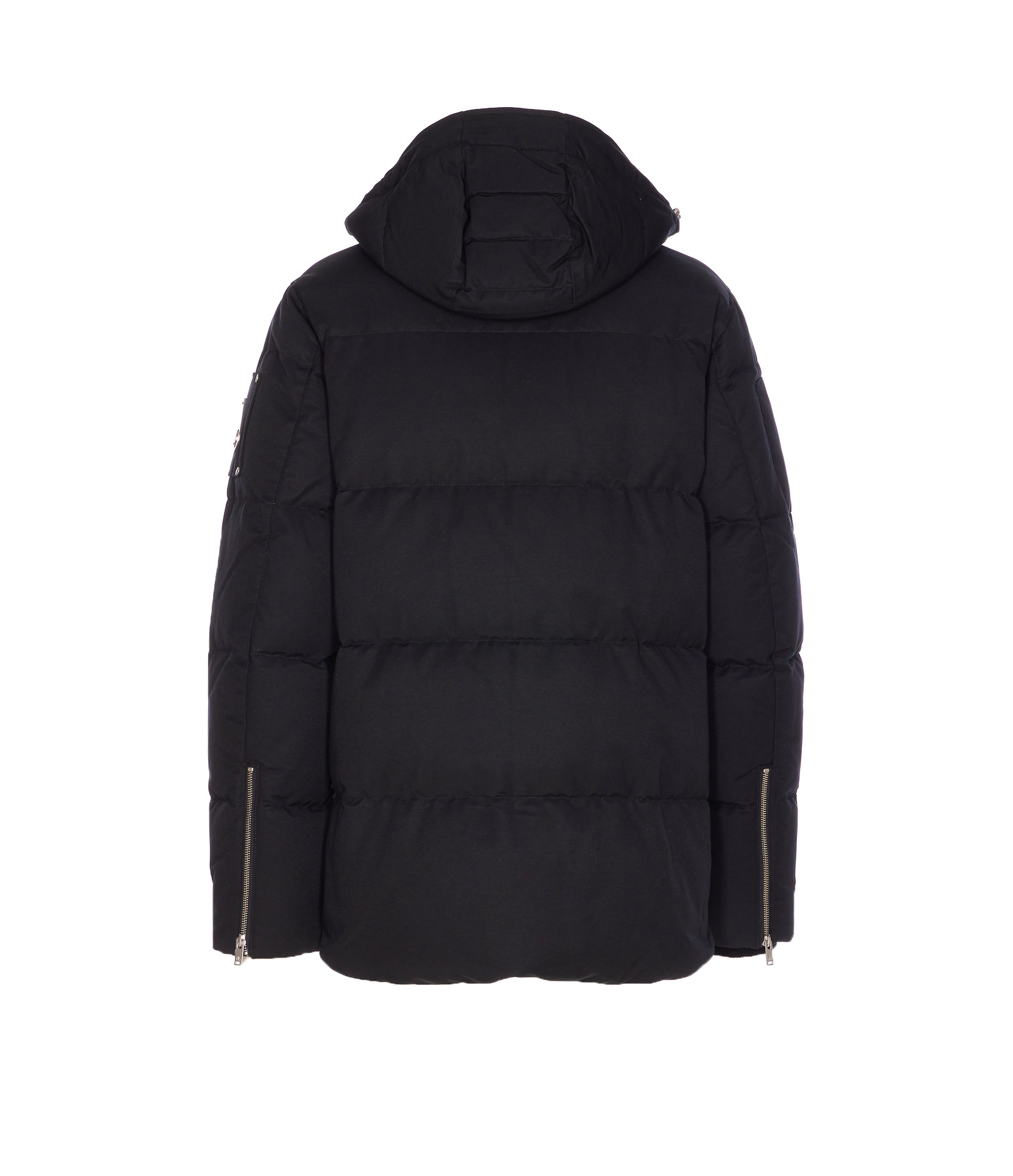 Moose Knuckles Quilted Hooded Jackets Removable Hood In Black