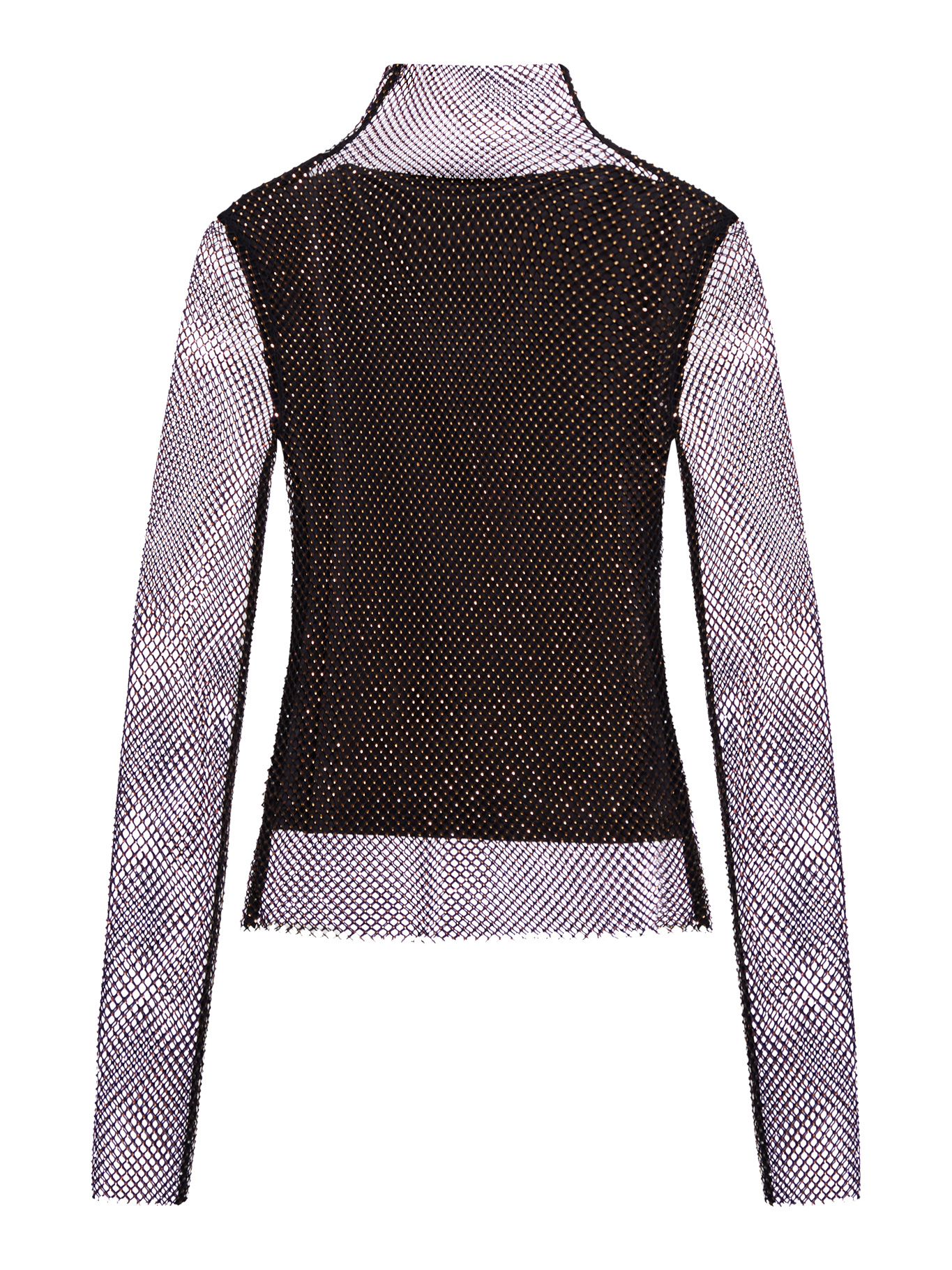 Sportmax Valdai Embellished Fishnet Crop Top