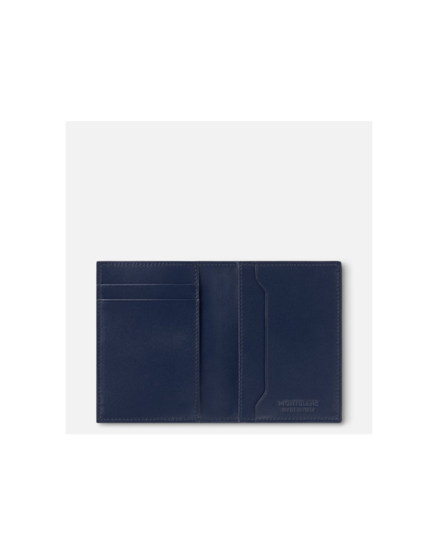 Montblanc Meisterstück 6cc Compact Wallet In Blue
