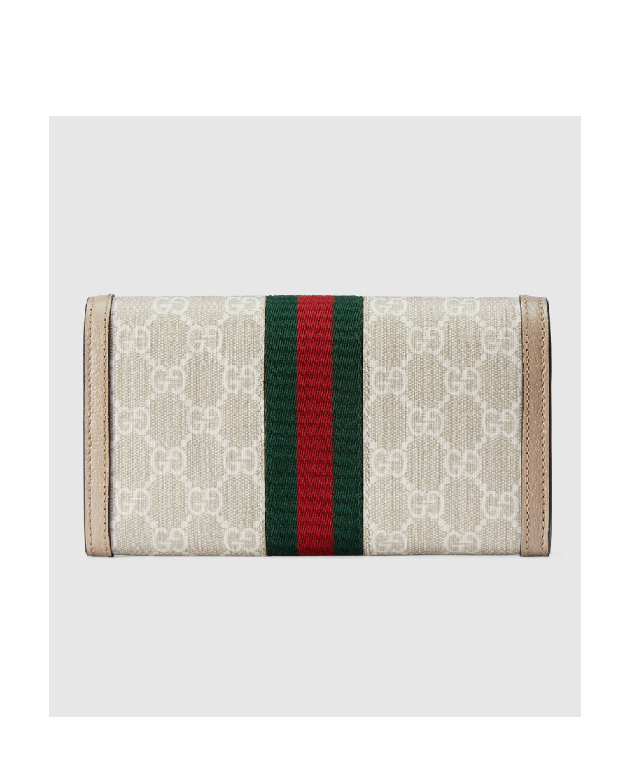 Gucci Ophidia Gg Continental Wallet In Nude
