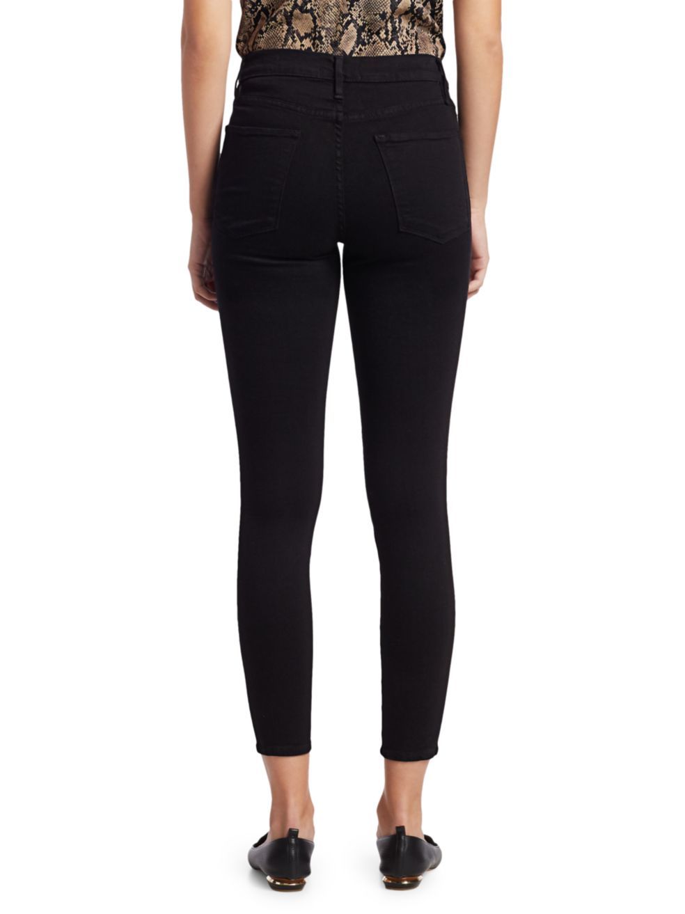 Frame Le High Skinny Jeans Billups Chewed In Black