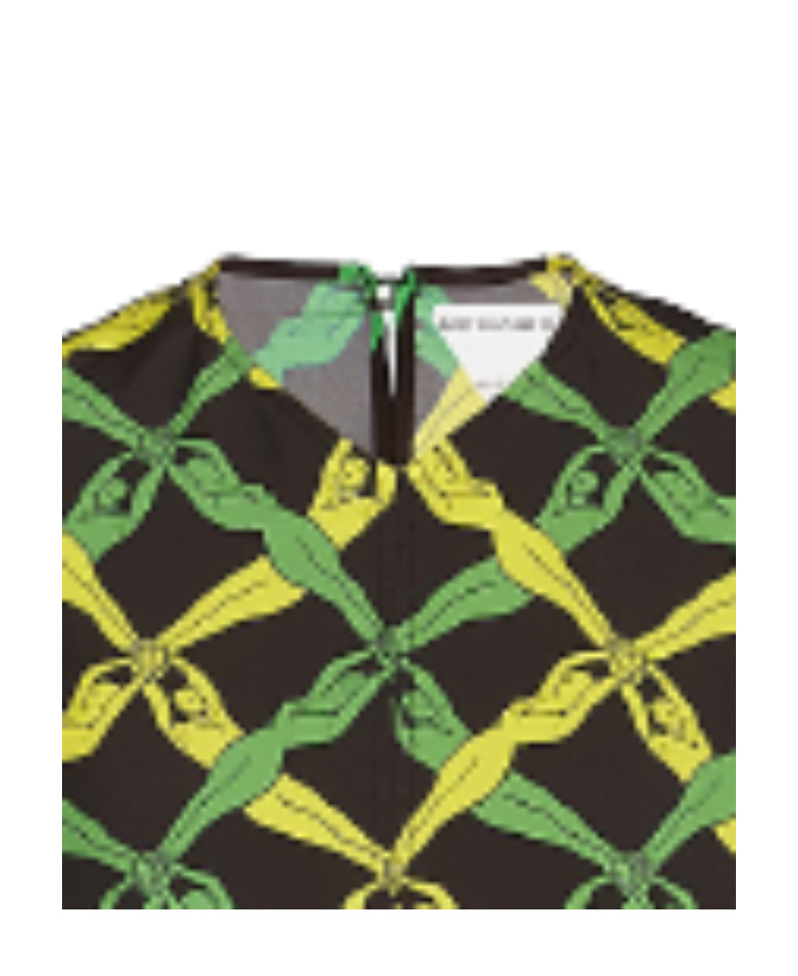 Bottega Veneta Printed Viscose Blouse In Green