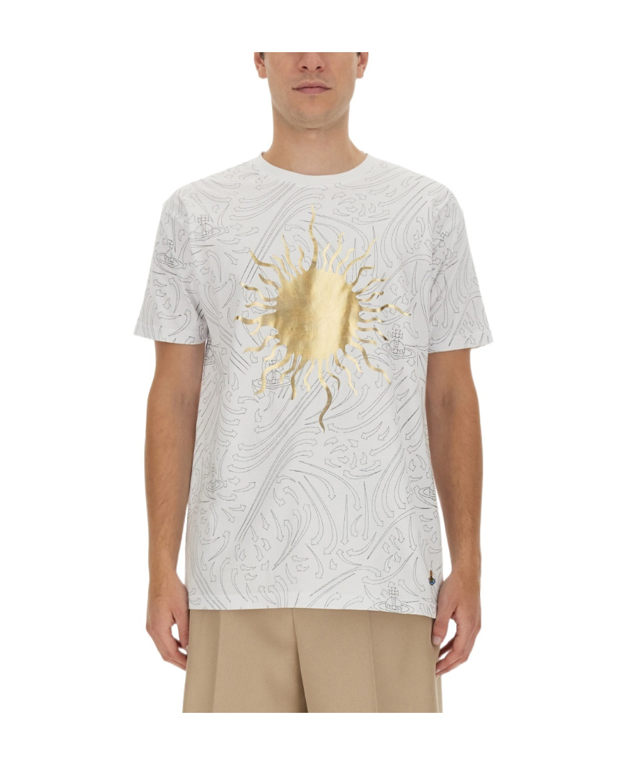 Vivienne Westwood Men's T Shirt With Logo In White