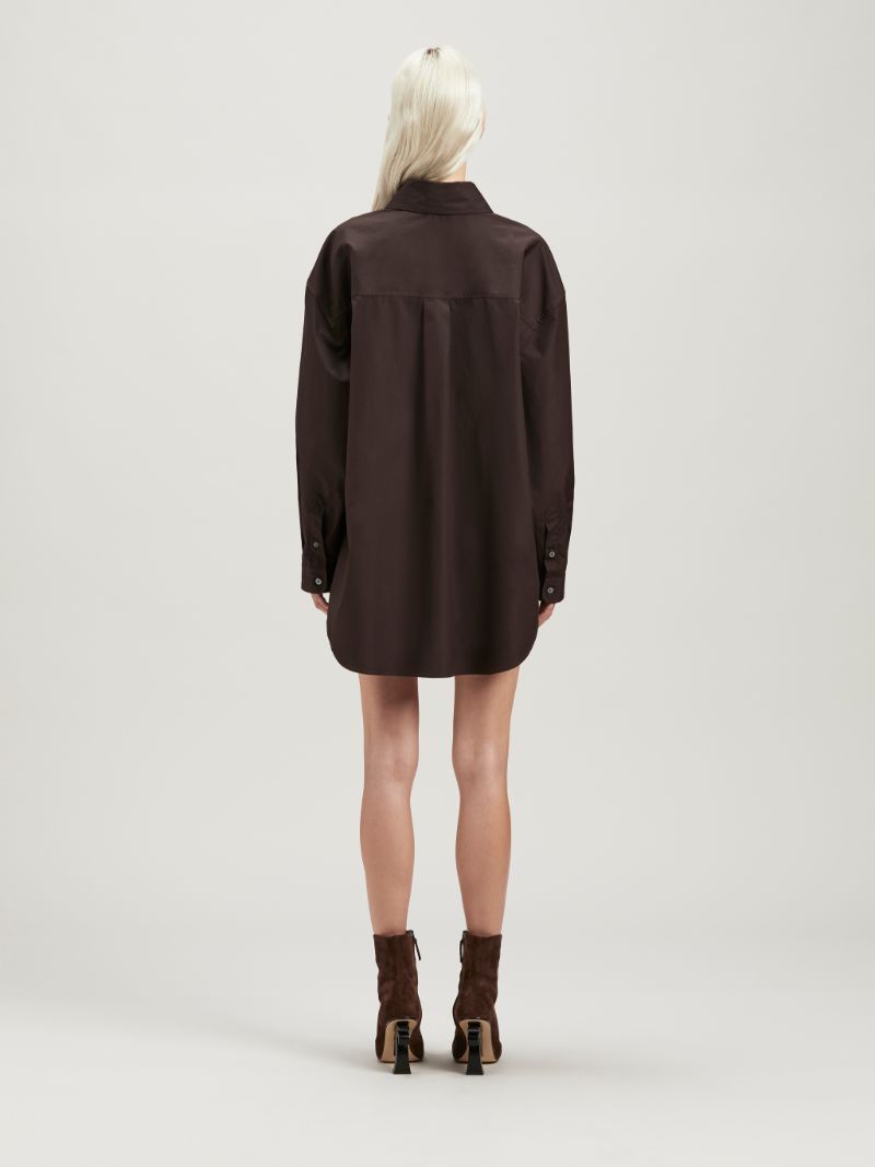 Palm Angels Palm-embroidery Cotton Shirt In Black
