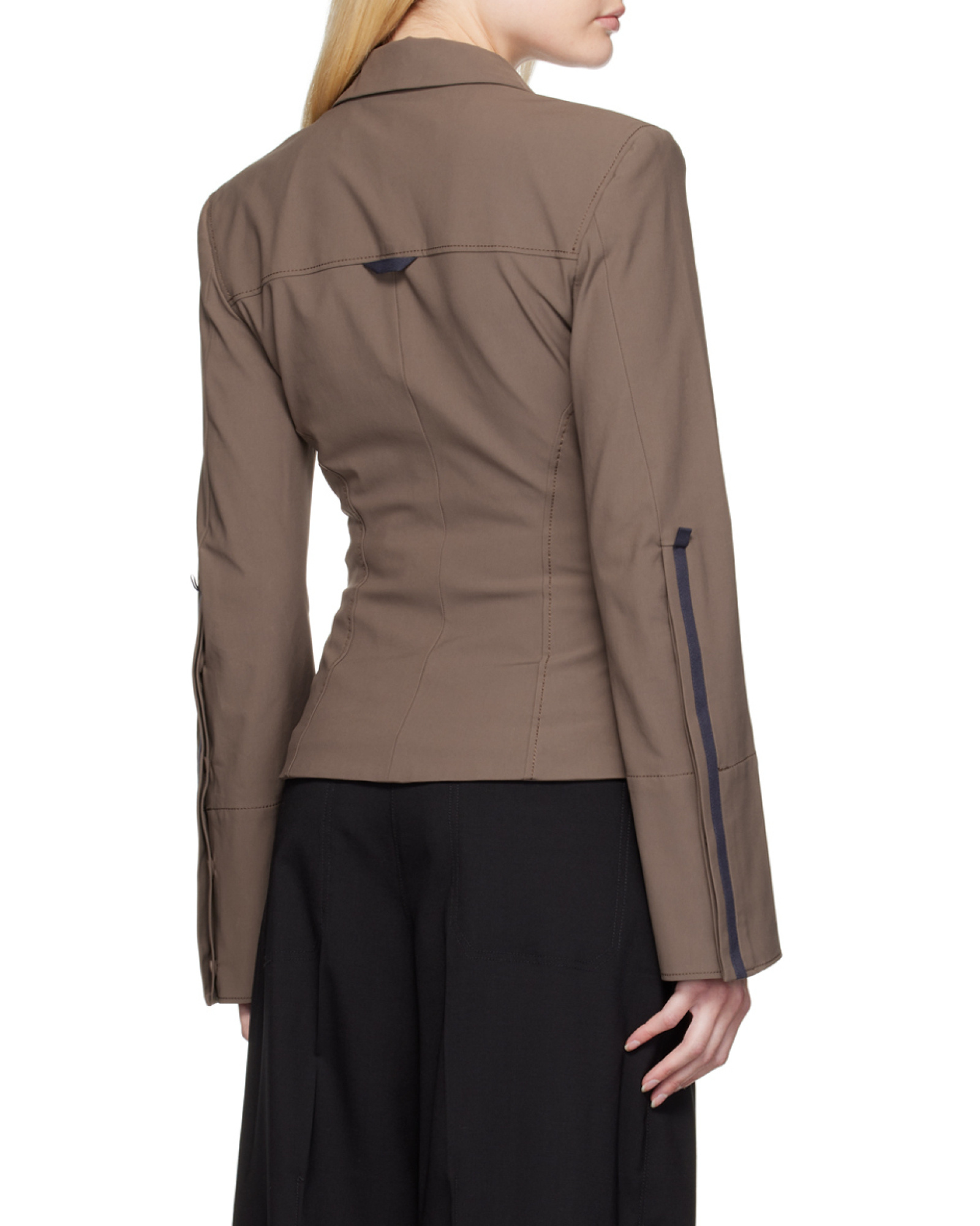 Jacquemus Crema Fitted Buttoned Jacket