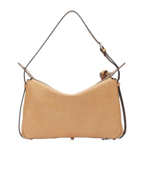 Shop Fendi Beige Leather Bag In Nude