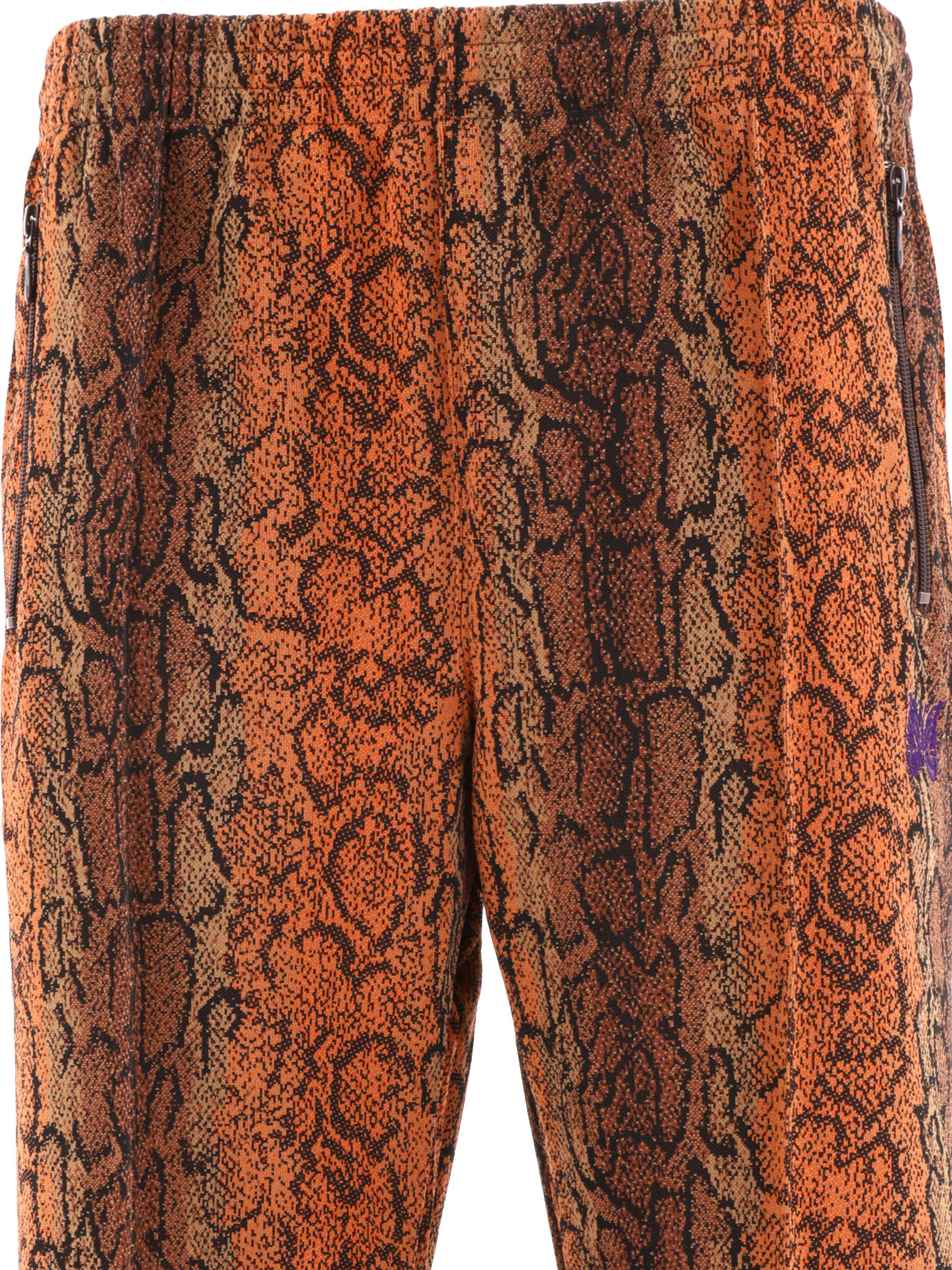 Needles Python Print Straight-leg Pants In Brown