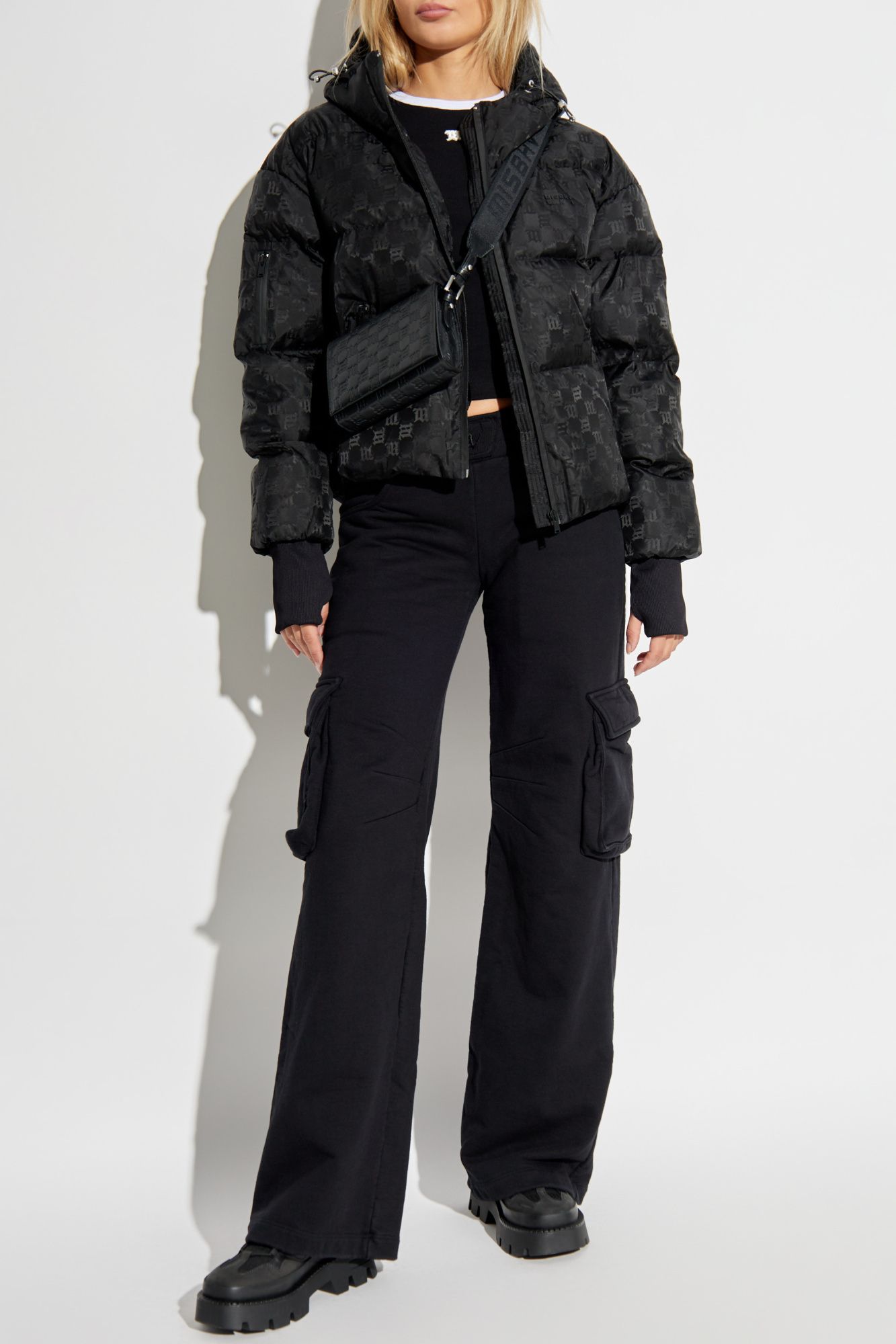 Misbhv Logo-embroidered Track Trousers In Black