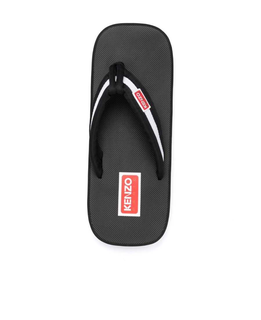 Kenzo Slide Sandal With Logo In Black