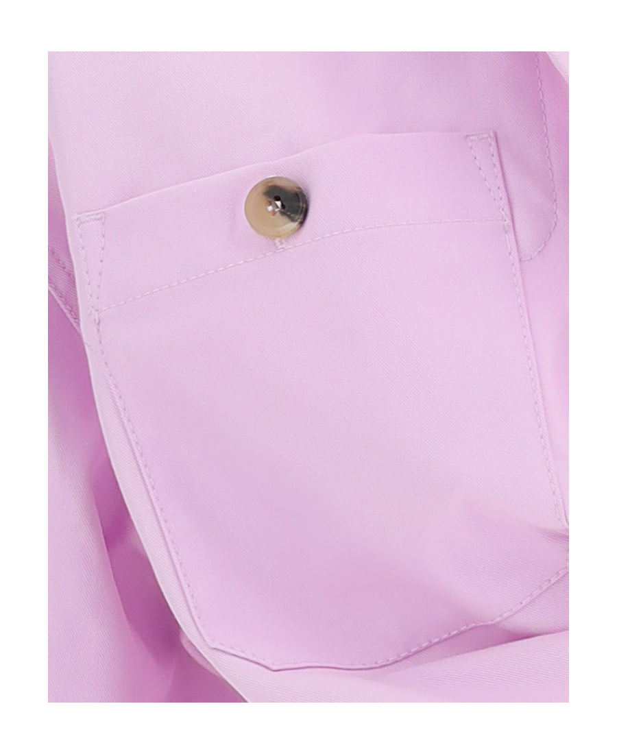 Off-white Co Twist Cropped Cargo Shirt In Pink