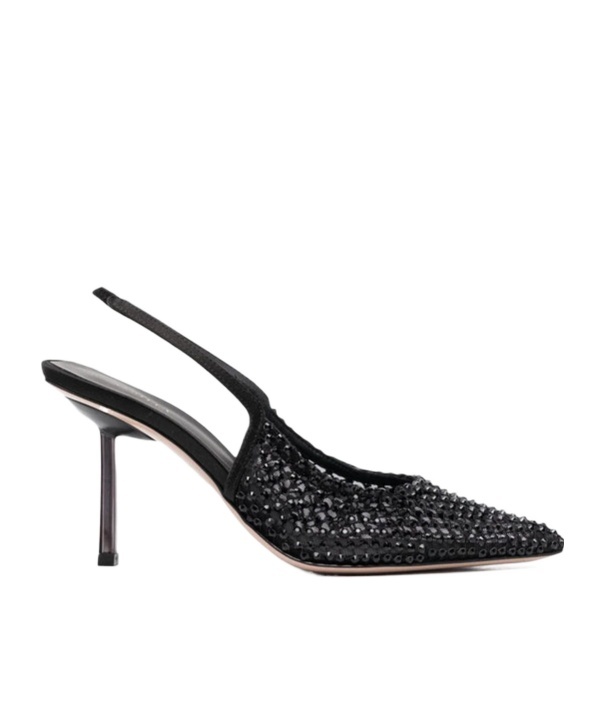 Le Silla Gilda Mesh-panel Pumps In Black