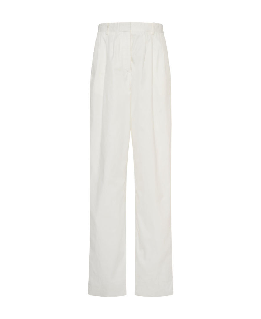 The Row Bufus Logo Casual Pants In White