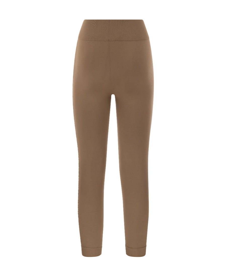 Max Mara Elastic Knitted Leggings In Brown