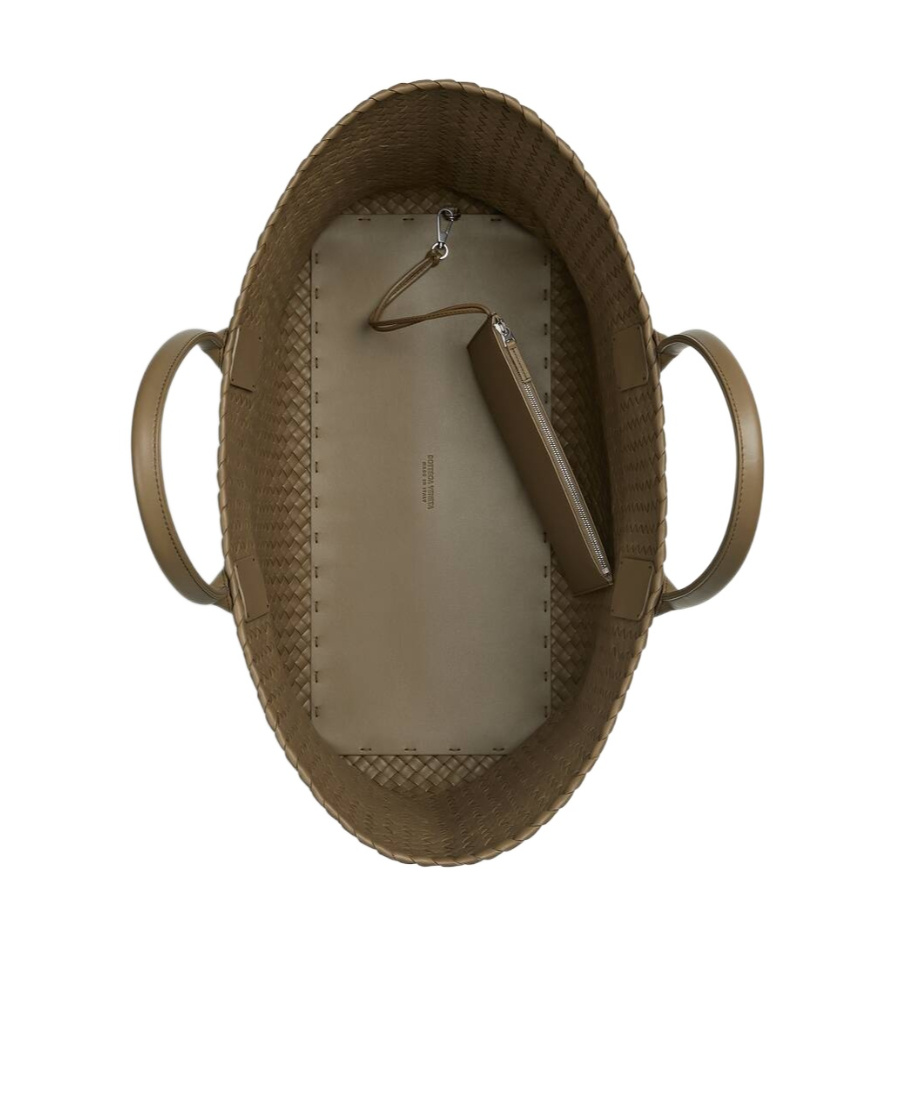 Bottega Veneta Large Cabat Knitted Tote In Brown