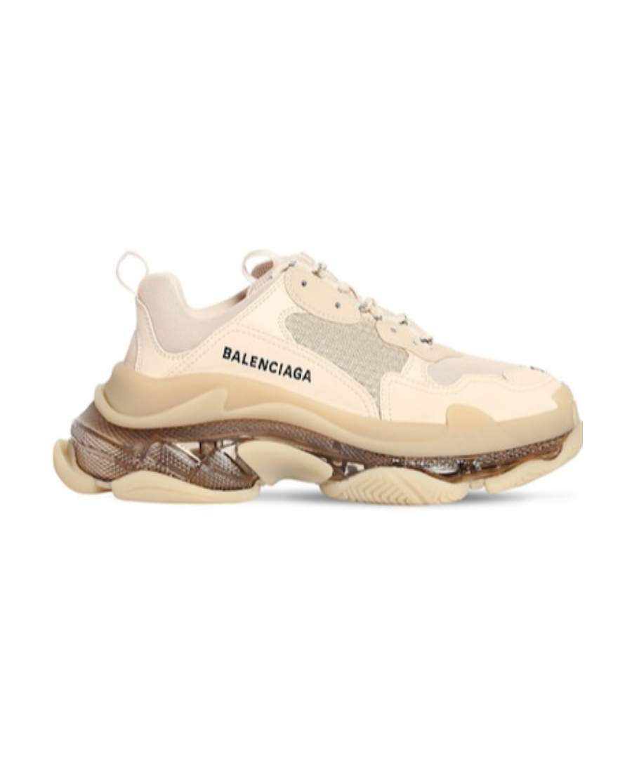 Balenciaga Sole Mesh Double Pull Reinforced Sneakers In Neutral