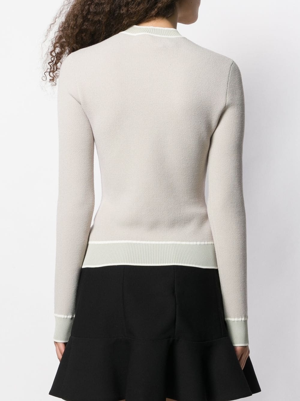 Off-white Slim Fit Cropped Sweater In White